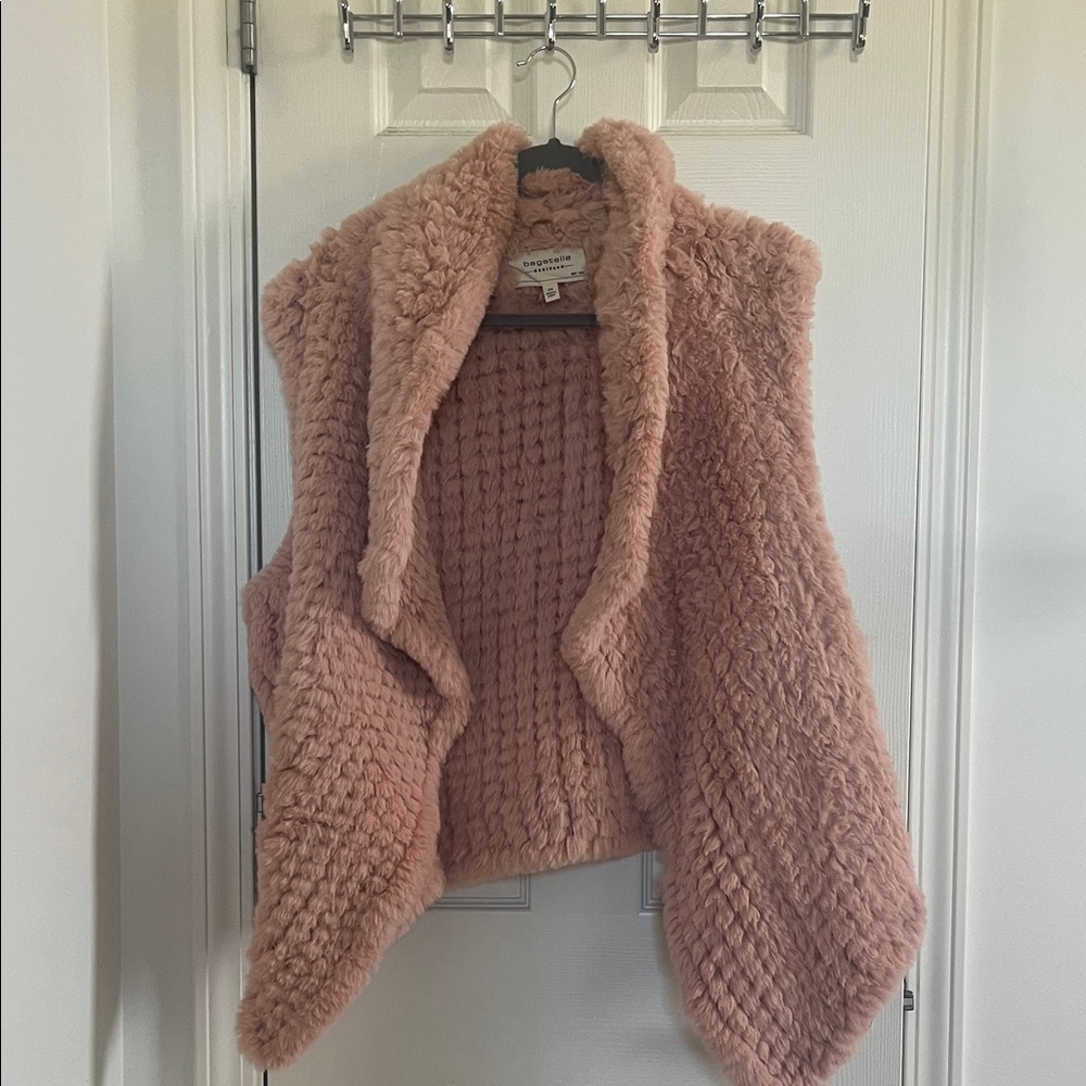 WORN ONCE! Bagatelle Pink Fuzzy Vest
